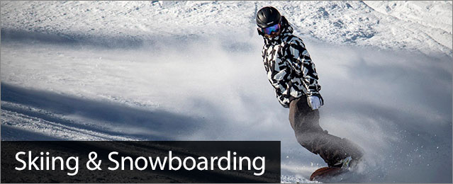 Downhill Skiing, image of A dude snowboarding